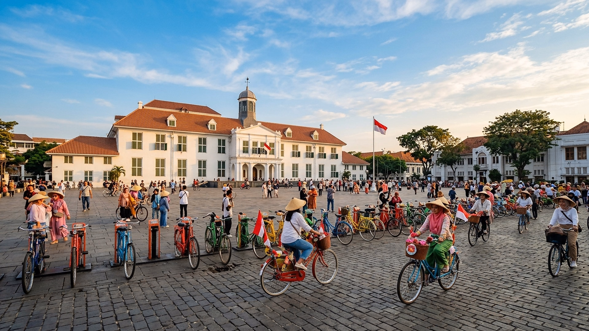 Historic Fatahillah Square in Old Batavia Jakarta